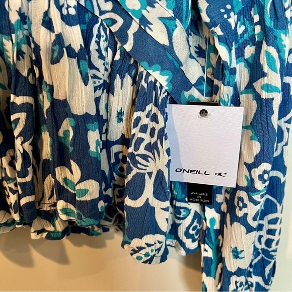 NEW O'Neill women's Mary twiggy print peasant crop top floral size M - Picture 6 of 10